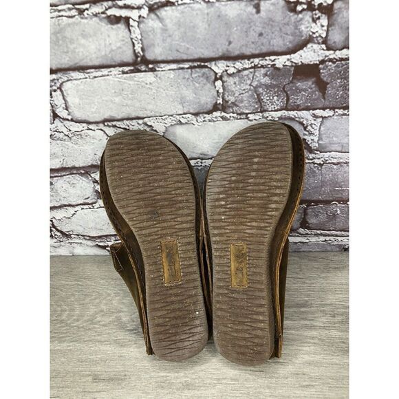 Clarks Unstructured Brown Nubuck Leather Strap Clogs Shoes Women Sz 6.5M US/37EU - Picture 8 of 16